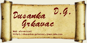 Dušanka Grkavac vizit kartica